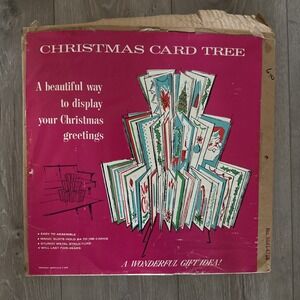 VINTAGE CHRISTMAS 3‎ TIER CARD HOLDER TREE BY CENTRAL DIE CUTTING CO